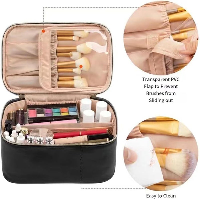 Green Compact Water Resistant Travel Toiletry Bag with Multiple Compartments and Hook - Image 4